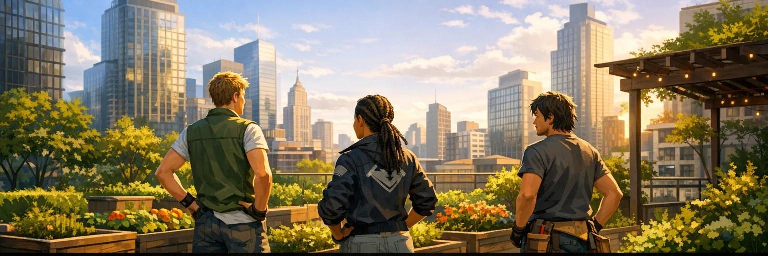 Rooftop Beginnings artwork