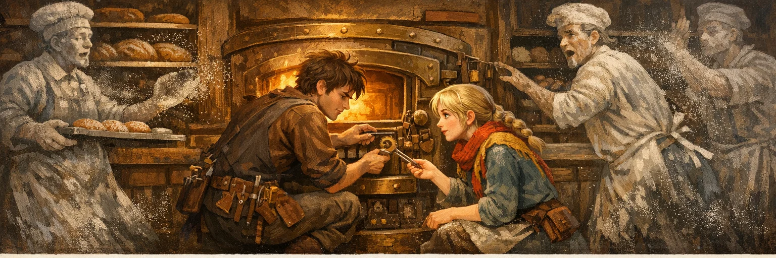 First Puzzle: The Bakery’s Clock artwork